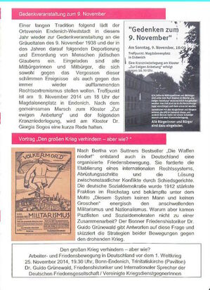 Gedenkveranstaltung zum 9. November